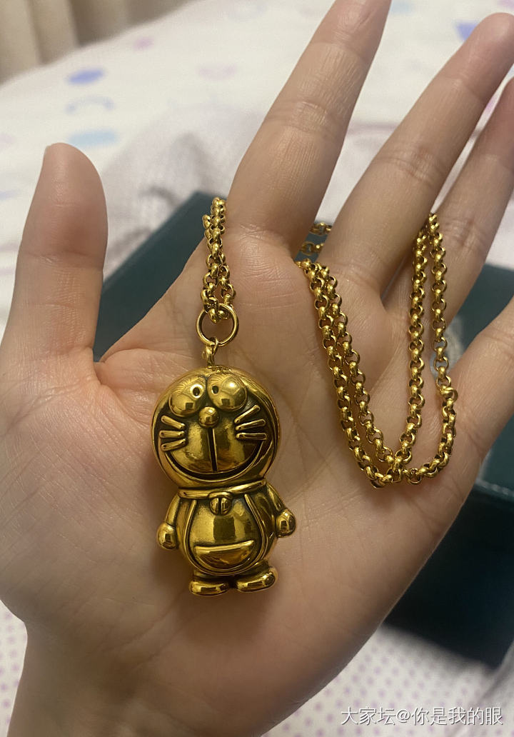 黑金亮面高光珍珠链_金