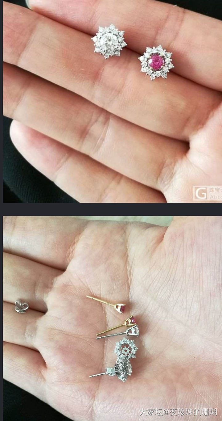 50分的培育钻耳钉镶嵌什么款式呢_金钻石