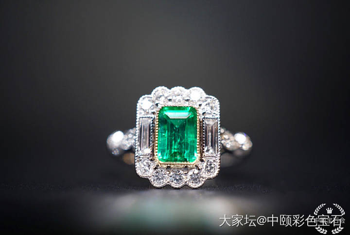 ##中颐天然赞比亚祖母绿戒指##  0.73ct_祖母绿名贵宝石