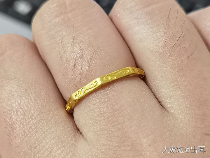 回归第一贴，胖手友好的素圈戒指_戒指金