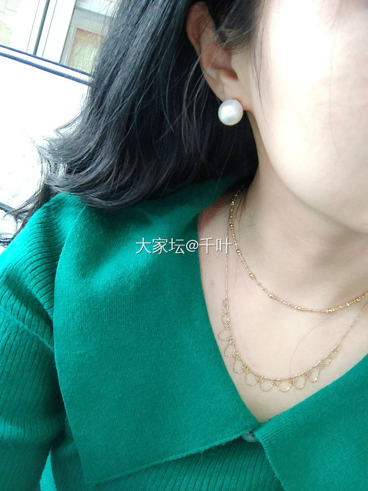 大珍珠耳钉get～_珍珠