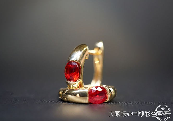 ##中颐天然红宝石耳环##  0.83ct_红宝石名贵宝石