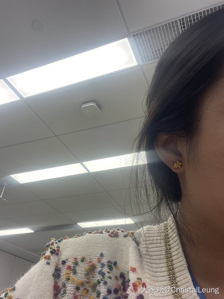 黄金耳钉解决了耳洞问题_耳钉金