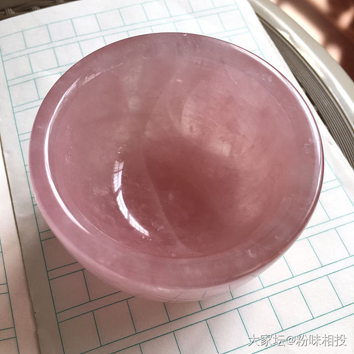 晒晒粉色碗_水晶