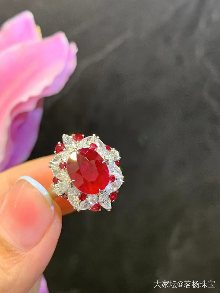 缅甸🇲🇲抹谷红宝石戒指💍_彩色宝石