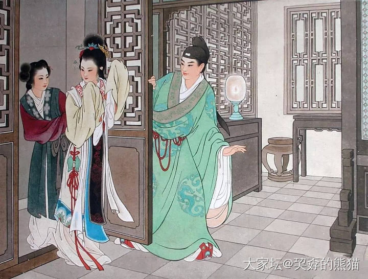 乾隆粉彩西厢记人物故事把杯_陶瓷