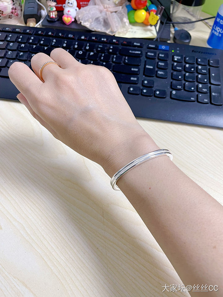左金右银，今天的好情是振贤师傅给的_匠人手镯银金
