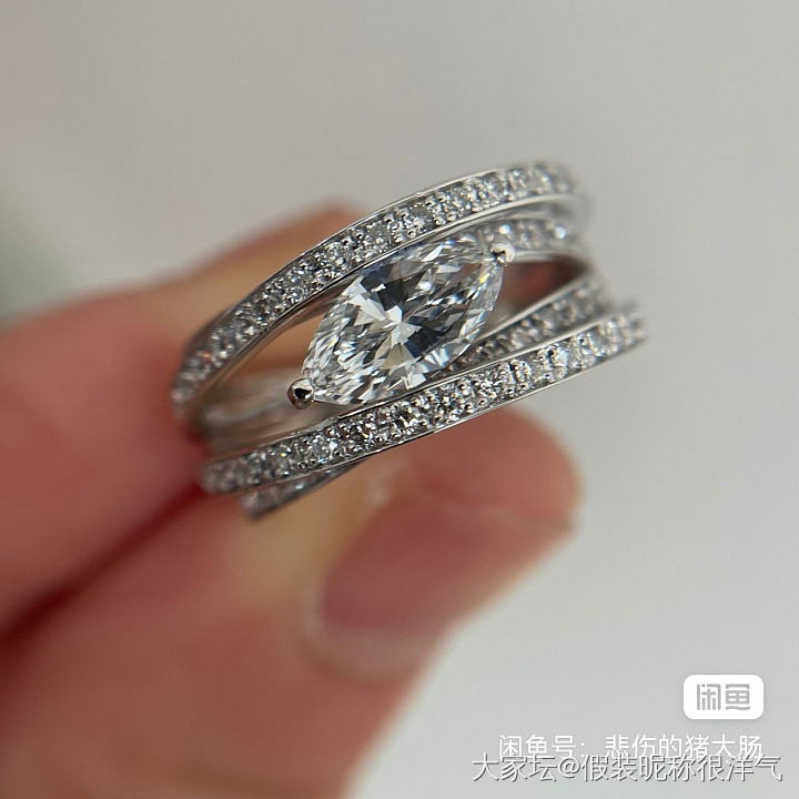 姐妹们，让我看看你们的马眼钻戒好吗_戒指异形钻钻石