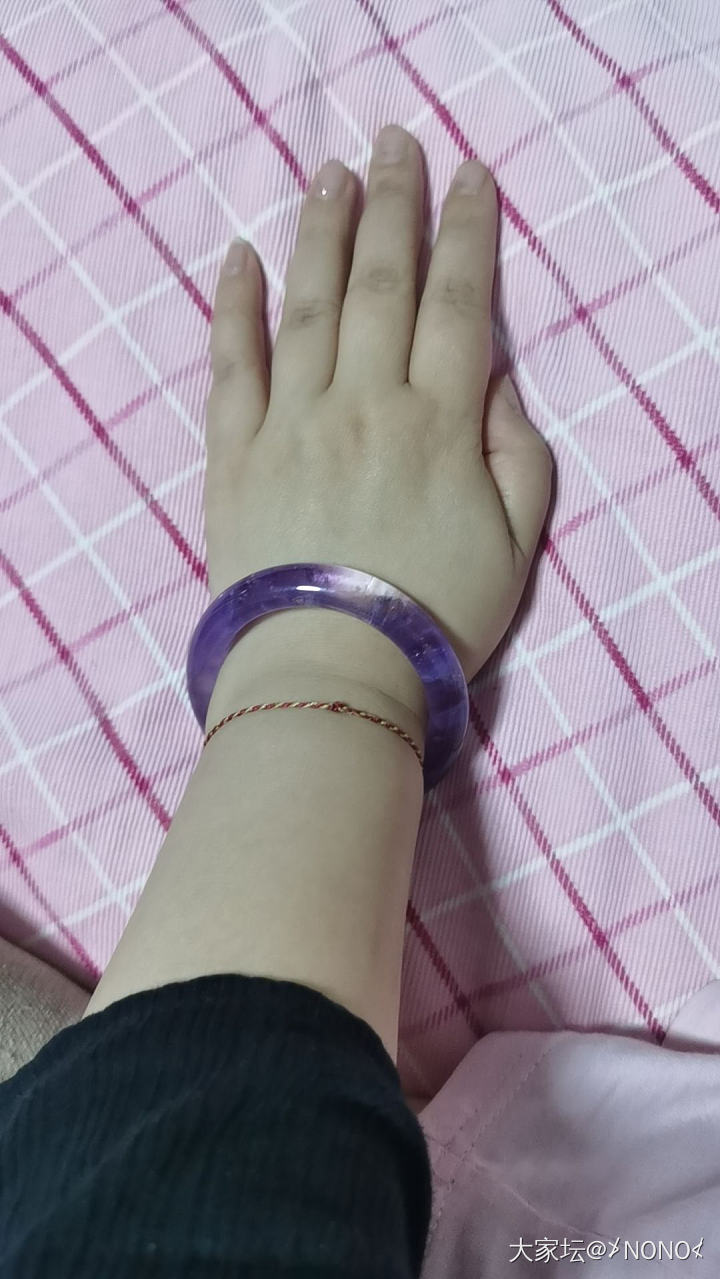 紫水晶镯子到了 请教下留吗_紫水晶手镯水晶