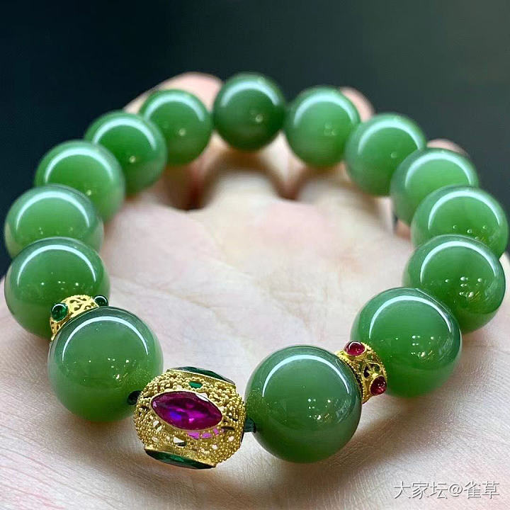 求助碧玉手串选择_和田玉
