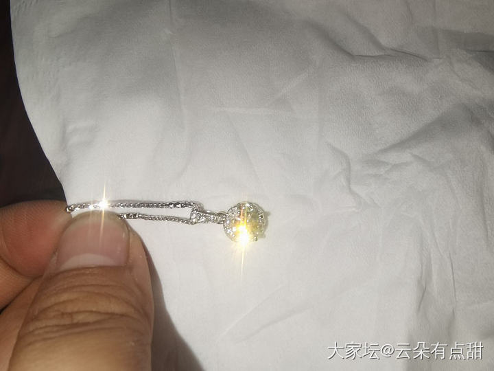 胖子没有脖子，就不上脖子照了_吊坠钻石