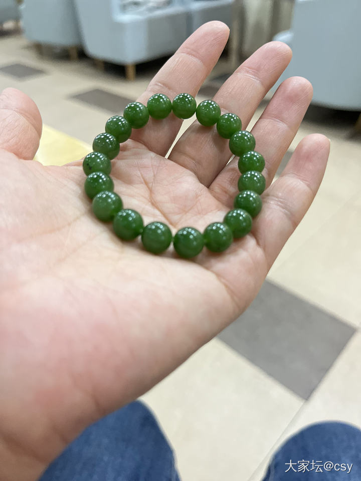 新入的碧玉籽串_珠串和田玉