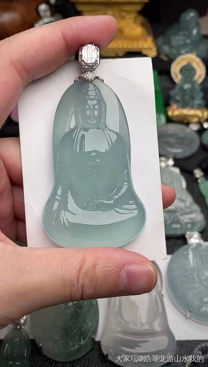 大家有看这个直播间么？缅料冰蓝素衣观音，没想到开价280w_网店商家商户翡翠