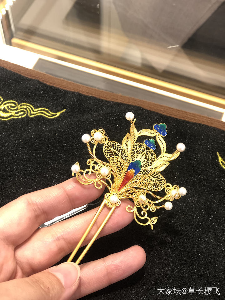 专柜看到的，好美啊_头饰金