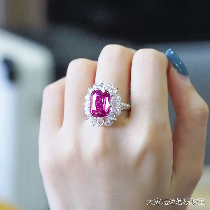 紫粉色蓝宝石戒指💍～_名贵宝石
