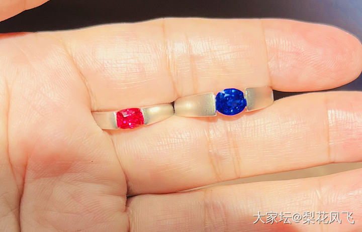 对戒_彩色宝石名贵宝石