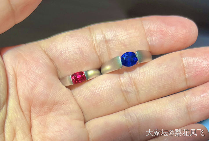 对戒_彩色宝石名贵宝石