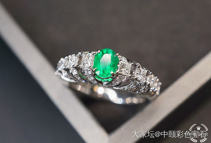 ##中颐天然赞比亚祖母绿戒指##  0.40ct_名贵宝石