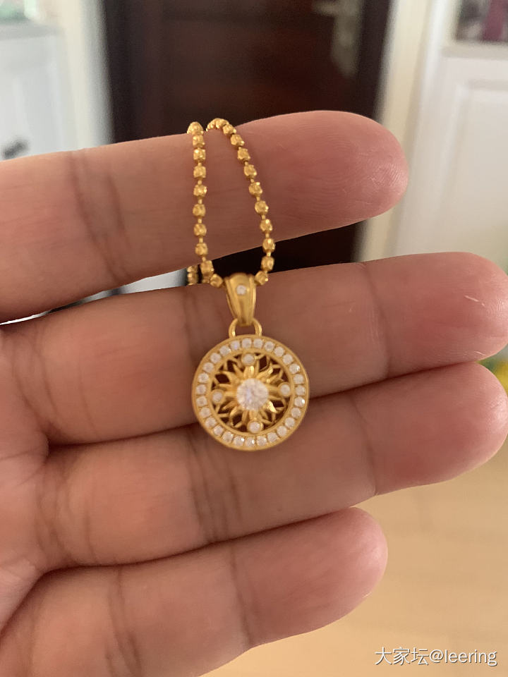 莫桑太阳花_吊坠金