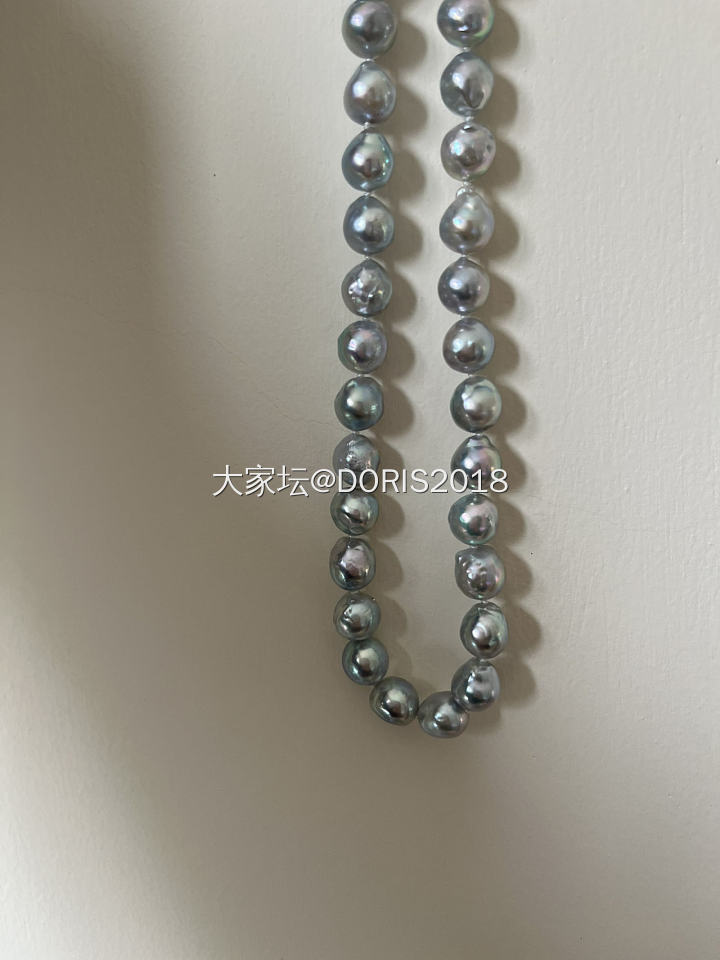 一串真多麻色巴洛克_珍珠
