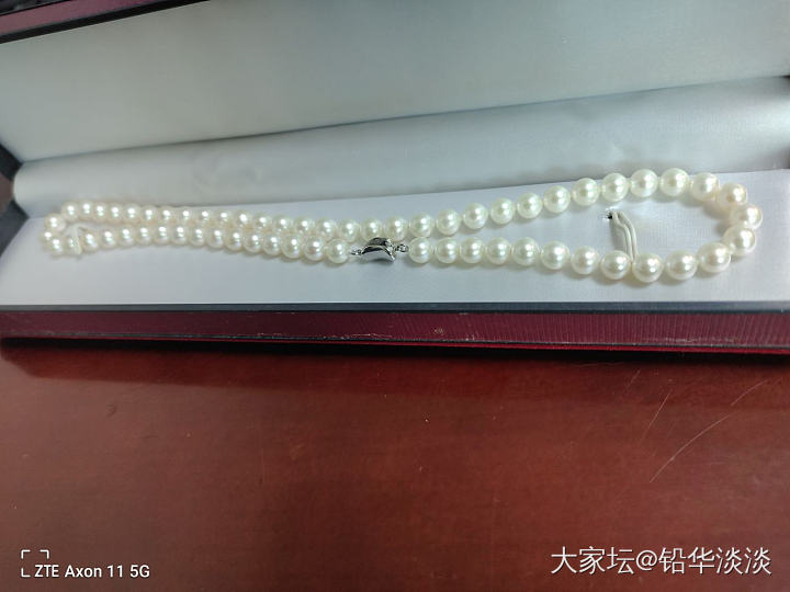 小颗粒淡水无核近正圆珍珠，卖家喝多酒聊嗨了，360元卖我一条后后悔了，哈哈哈哈哈_项链珍珠