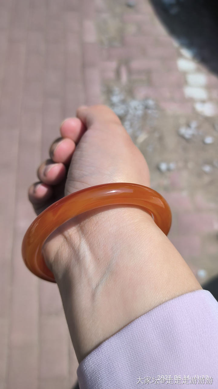 红玉髓手镯，58圈_玉石