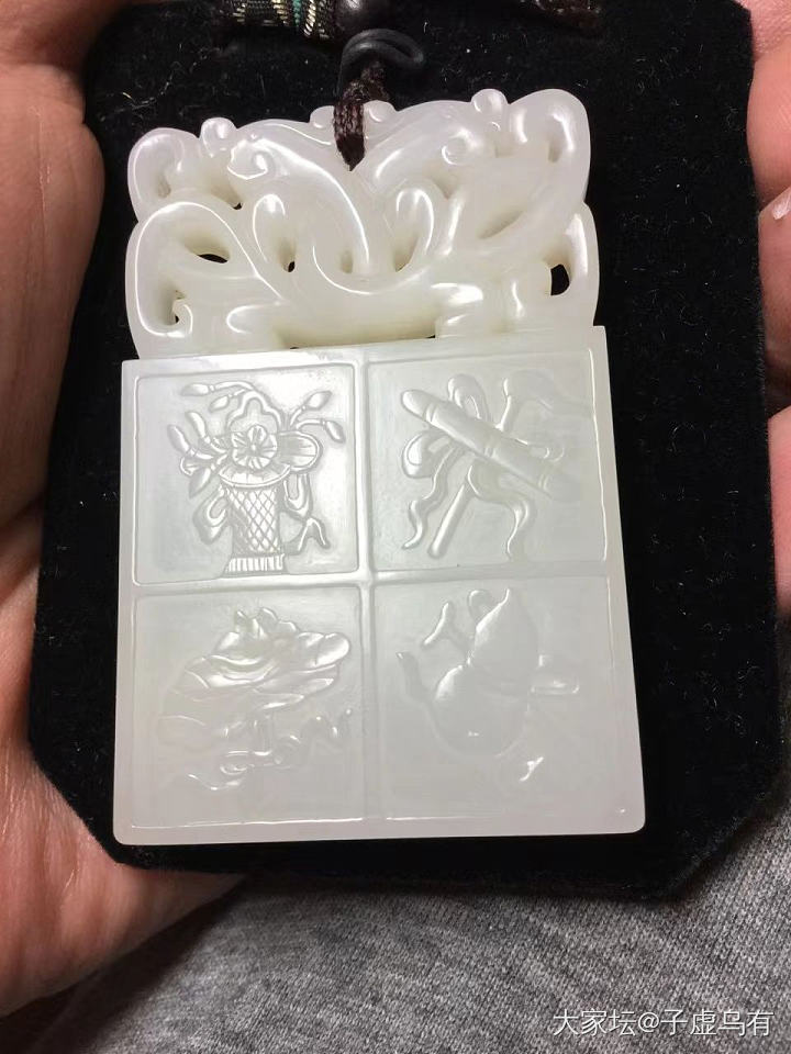 真正的野牛沟高白料子，大家欣赏一下_和田玉