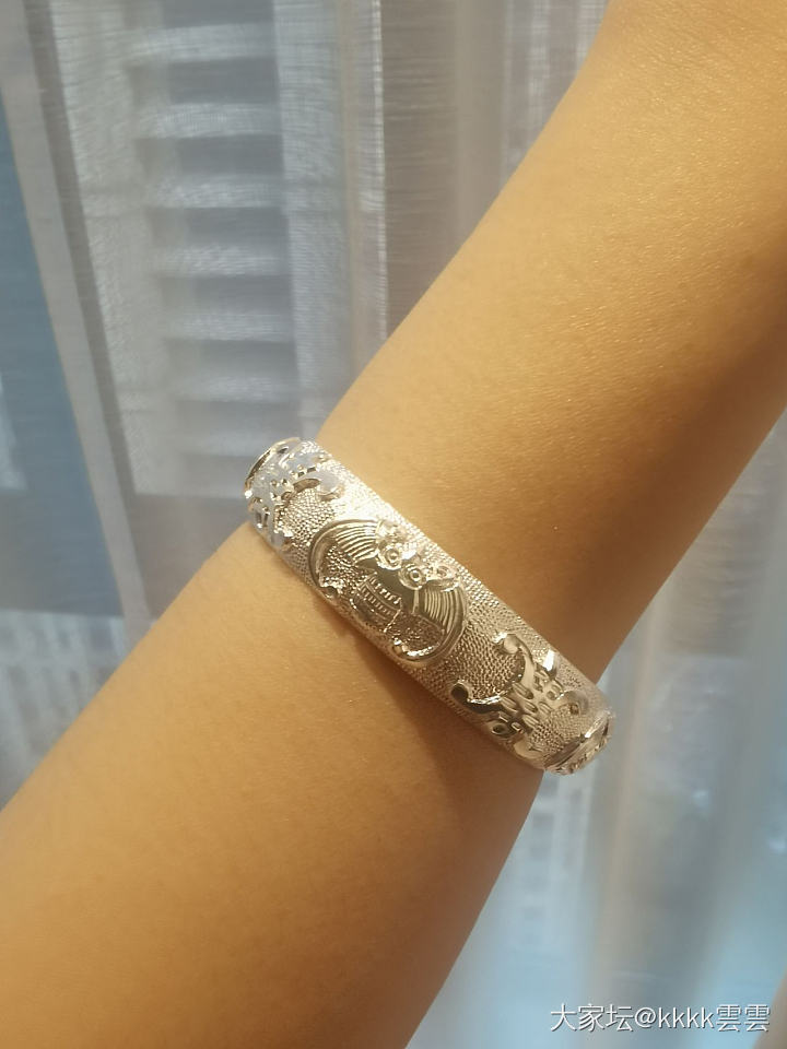 王师傅福寿镯。_匠人银