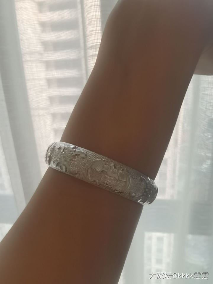 王师傅福寿镯。_匠人银