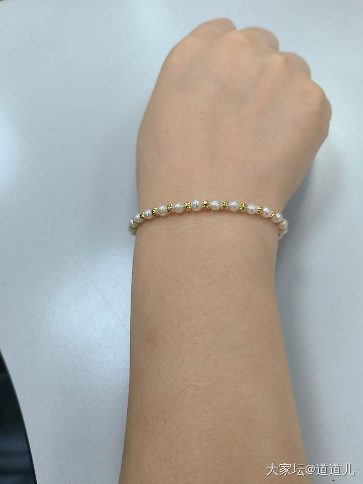 珍珠小手链_手工diy