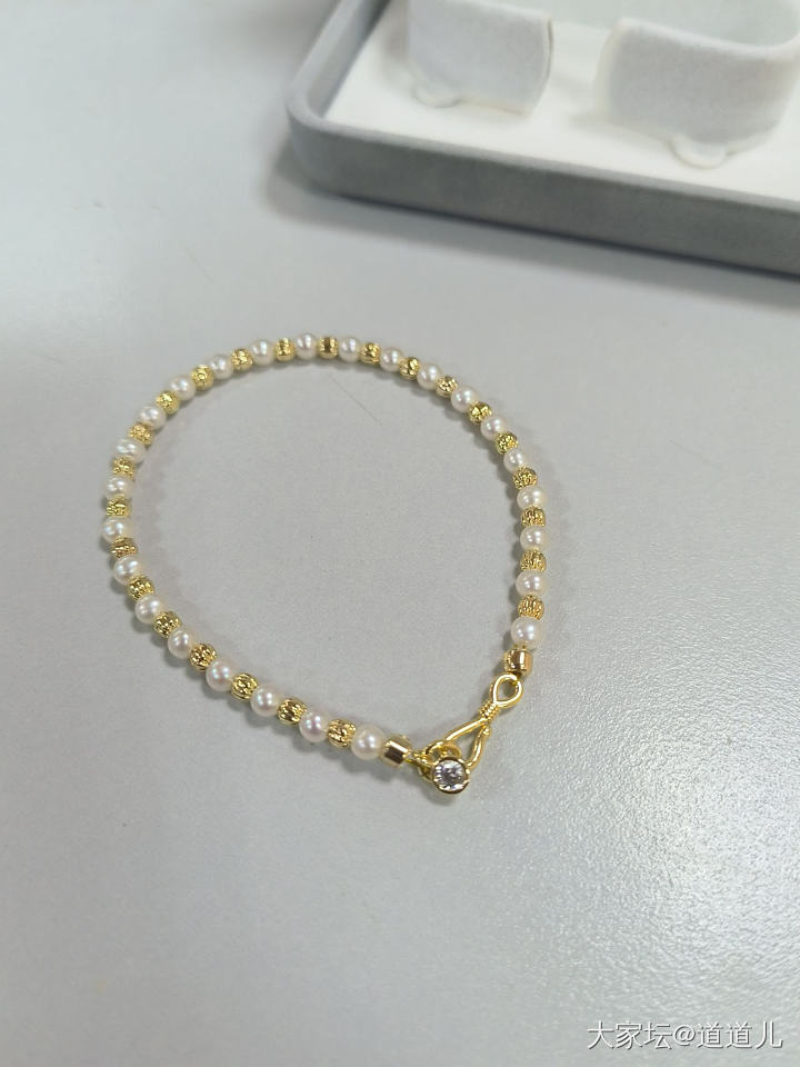 珍珠小手链_手工diy
