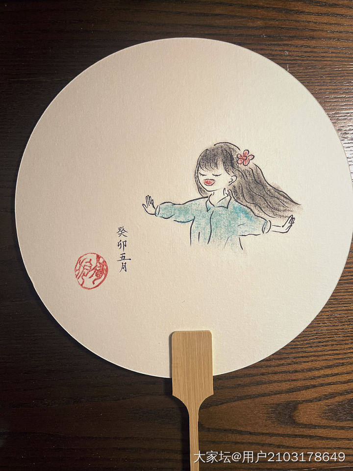 盛夏十里，小暑长安🌹_扇手绘