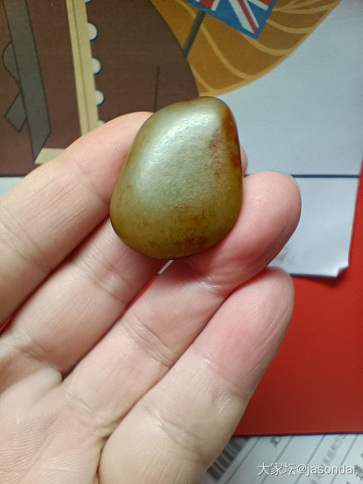 两颗皮色小籽_原石和田玉