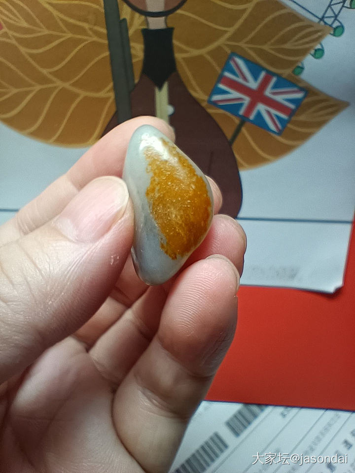 两颗皮色小籽_原石和田玉