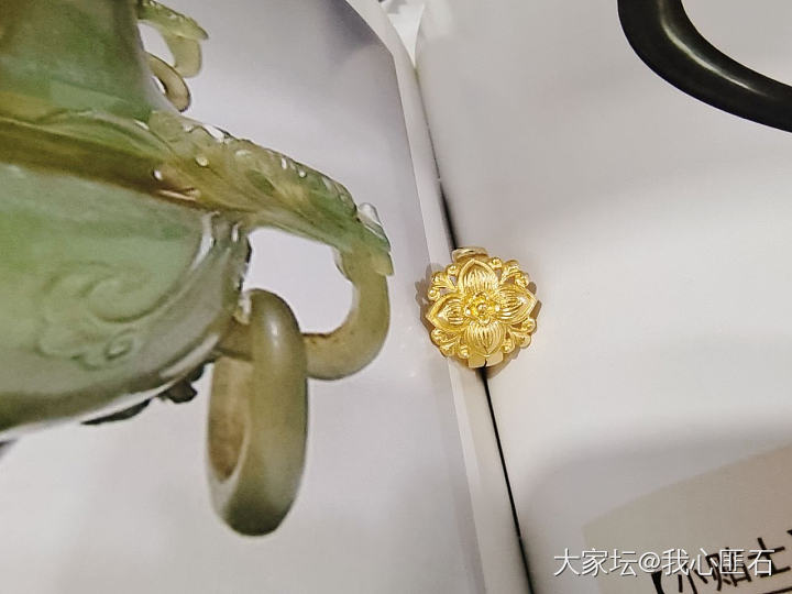 嘎嘎好看的花花复古戒指_戒指金