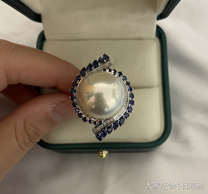 澳白求婚戒指_珍珠戒指有机宝石