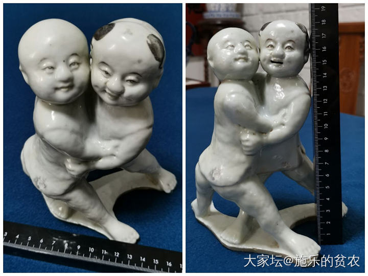 随记：一件白瓷婴戏跤抱塑像的烦恼_收藏