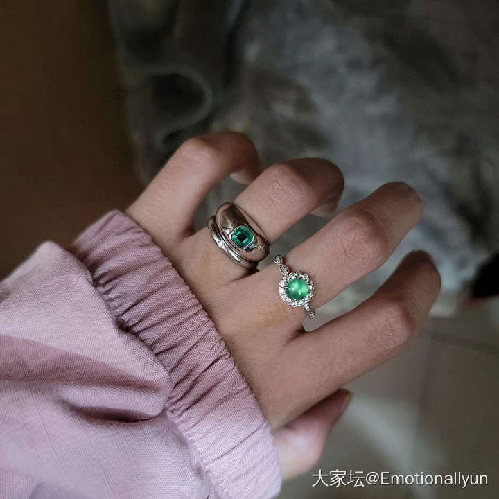 记录 / 来自集市的绿色系小戒指们_翡翠戒指工艺