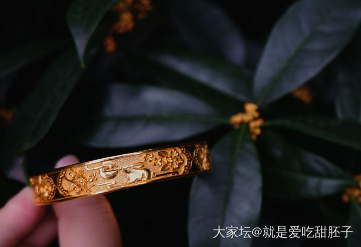 中秋应景的首饰_手镯金