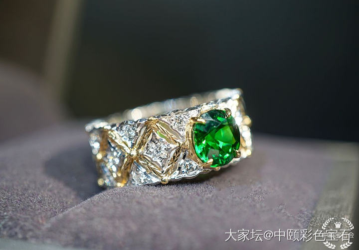 ##中颐天然沙弗莱宝石戒指##  1.18ct  CGTL证书_沙弗莱彩色宝石