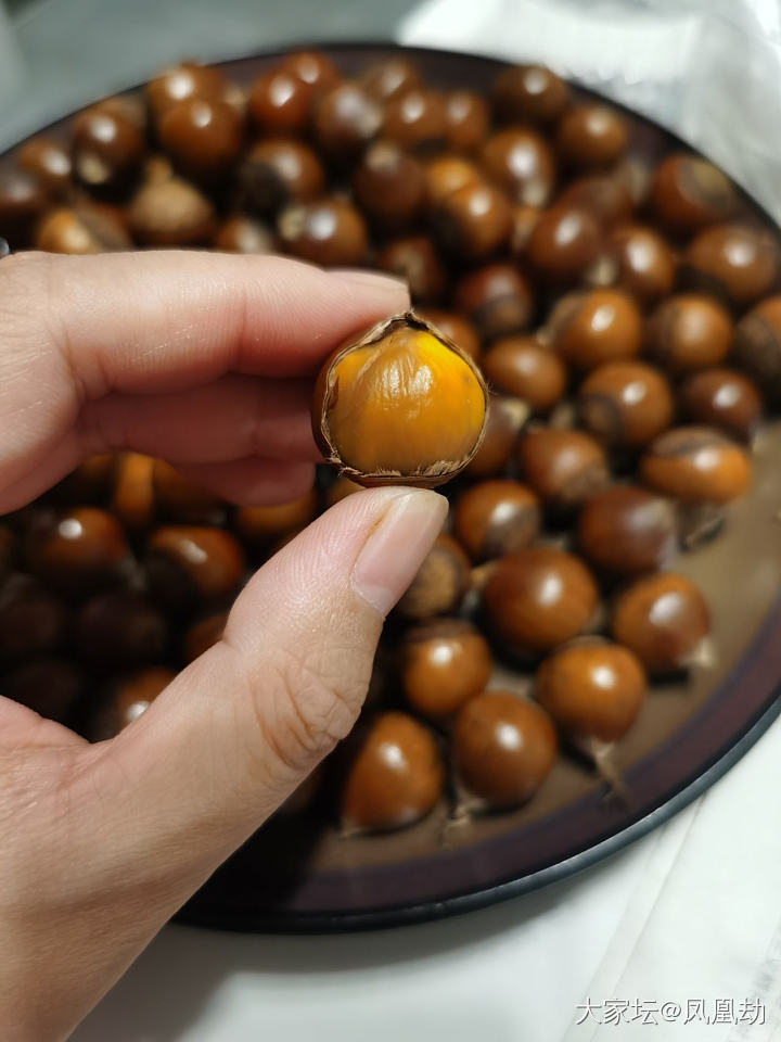 空气炸锅烤栗子_美食