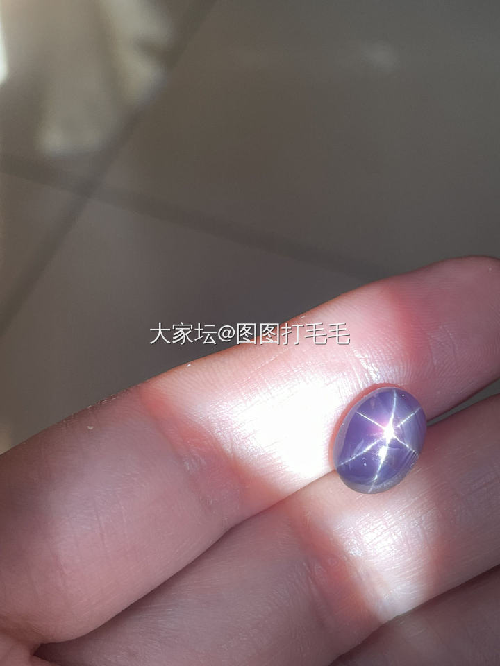 超级无敌星线深紫色蓝宝石星光5.6克拉_彩色宝石