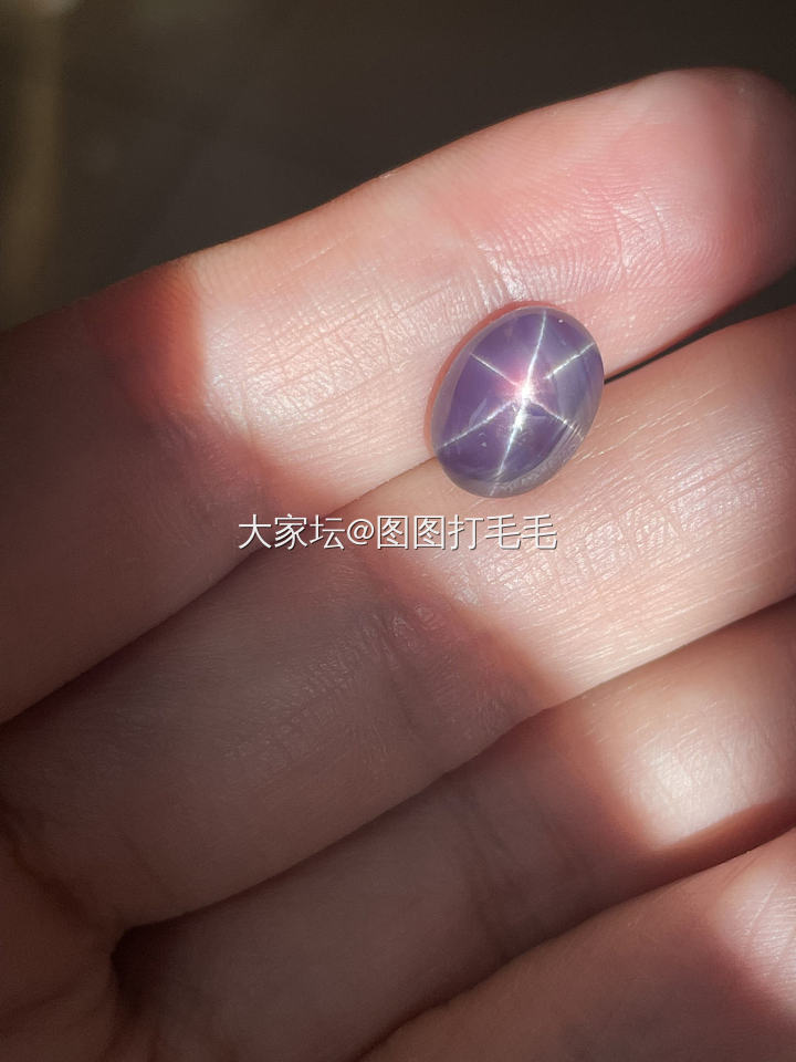 超级无敌星线深紫色蓝宝石星光5.6克拉_彩色宝石