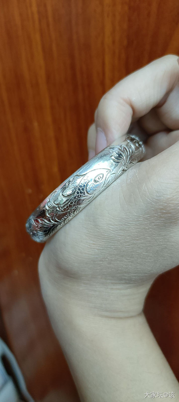 🐟上收了个建工银镯_银
