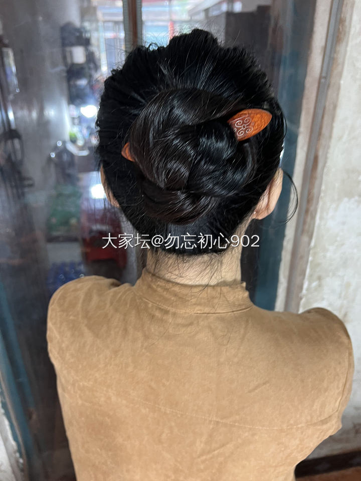 我的红木发簪，手工雕刻_文玩