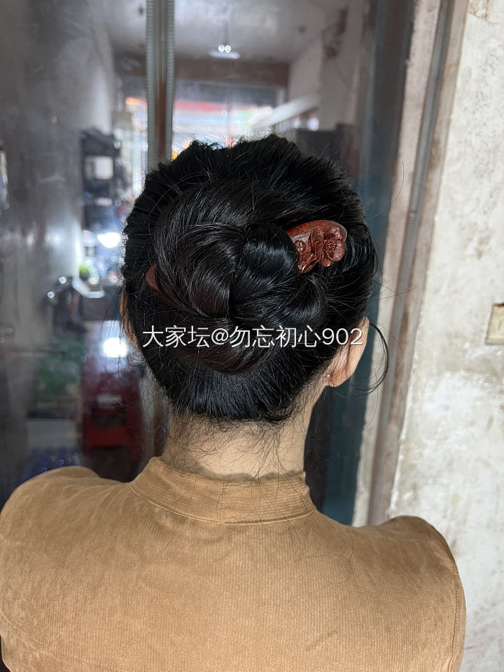 我的红木发簪，手工雕刻_文玩