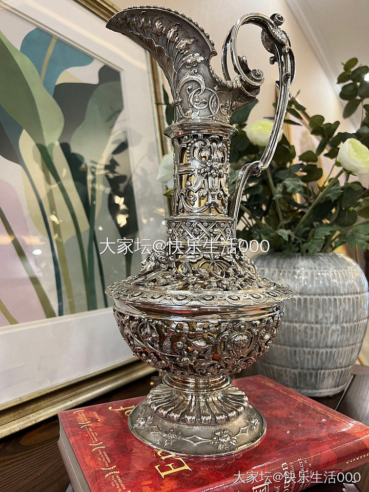 在上海国际珠宝大展斩获一只19世纪的法国古董950纯银酒樽_银器