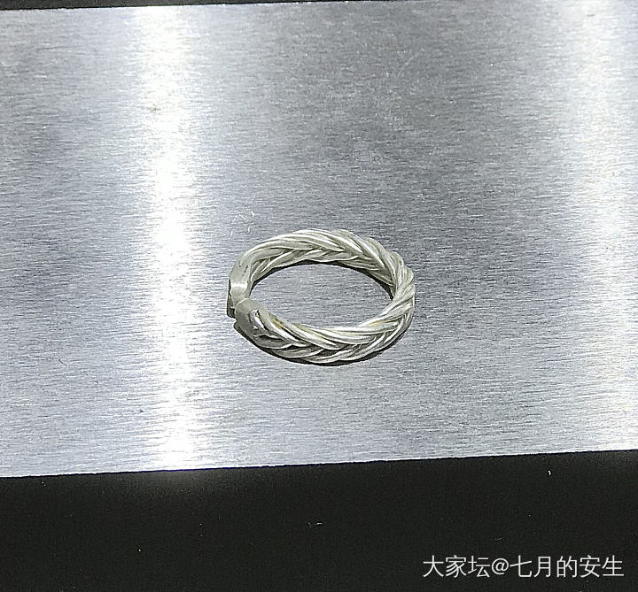 自己编了个戒指～_戒指银