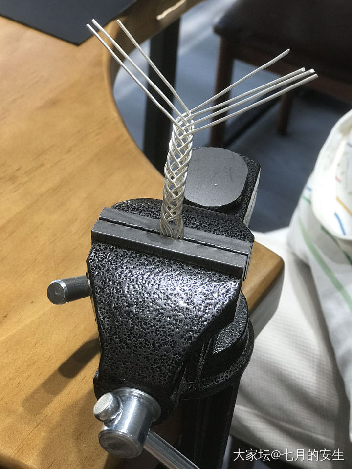 自己编了个戒指～_戒指银