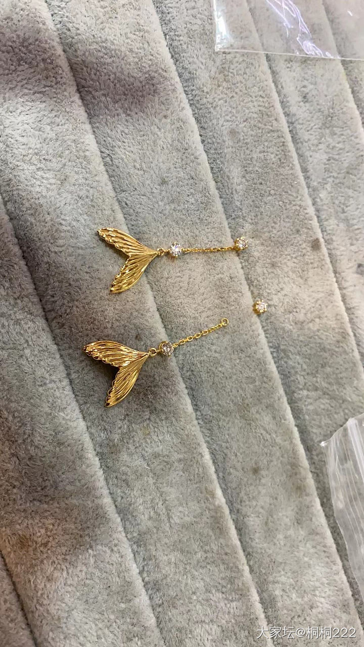 羊毛蝴蝶结耳钉，配珍珠绝美_珍珠金